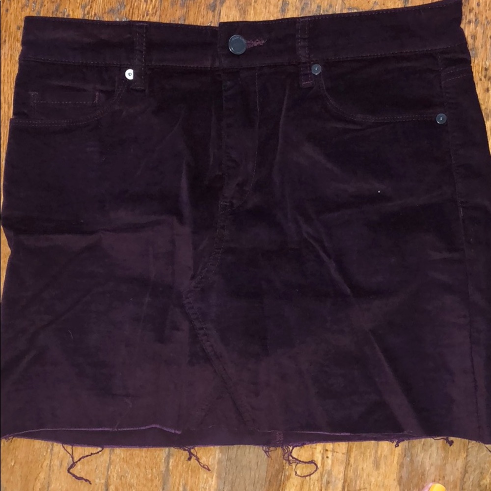 Blank NYC velvet mini skirt